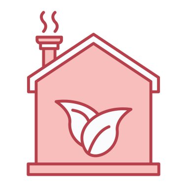 çevre dostu ev ikonu vektör illüstrasyon tasarımı