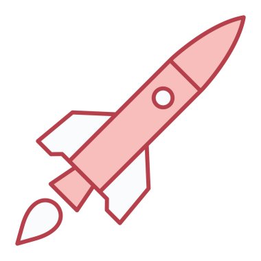 roket ikonu vektör illüstrasyonu