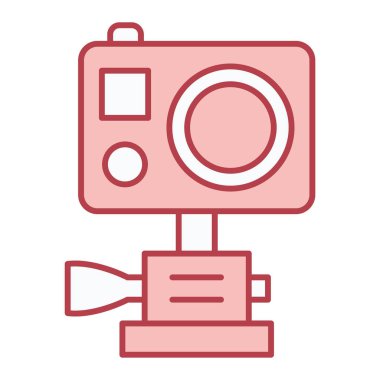 Vektör Eylem Kamerası Kabartma Simgesi Tasarımı