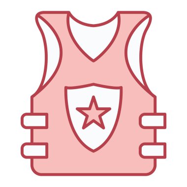 Vektör Kurşungeçirmez Kabartma Simgesi Tasarımı