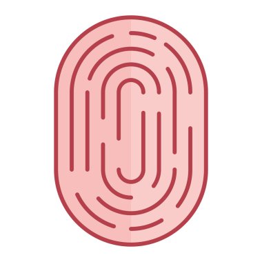 parmak izi vektör simgesi. Düz çizim. 10 saniye.