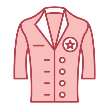 Ceket giyen bir kadının vektör çizimi