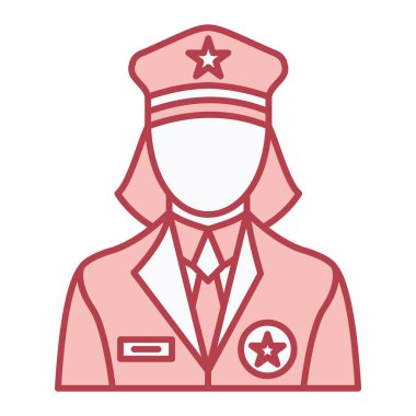 Polis memuru ikon vektör çizimi tasarımı