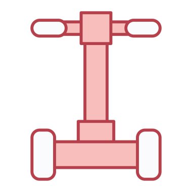 Borunun tek izole çizgi simgesinin vektör illüstrasyonu