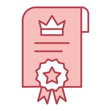 Sertifika ikonu vektör illüstrasyonu