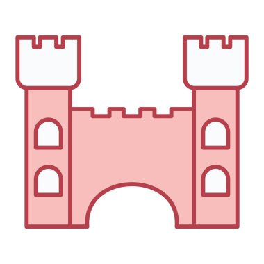 Kale kule simgesi. vektör çizim