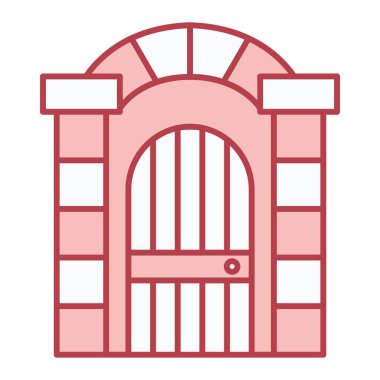 Bina. Web simgesi basit illüstrasyon