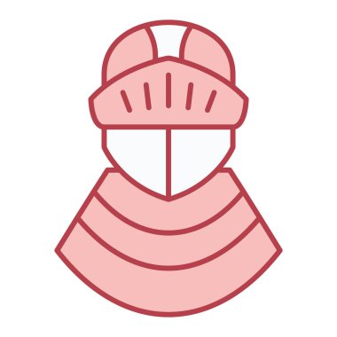 Web ve mobil uygulama tasarımınız için beyaz arkaplanda izole edilmiş kask simgesi vektörü, itfaiyeci logosu konsepti