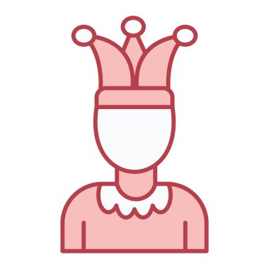 Şapka ikonlu adam. Ana hatları insanların Avatar vektör çizimi. beyaz arkaplanda izole