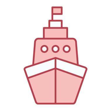 Gemi. Web simgesi basit illüstrasyon