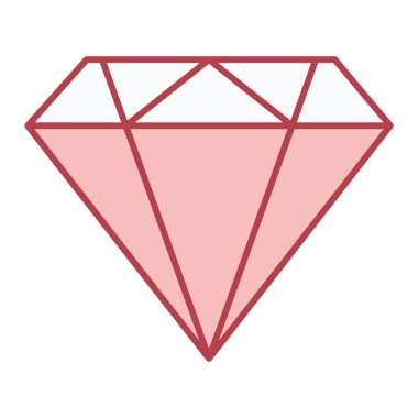 Elmas simgesi vektör illüstrasyonu