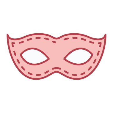 Karnaval maskesi ikonu. Web için maskeli vektör simgelerinin karikatür çizimi
