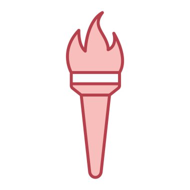 Meşale simgesi. vektör illüstrasyonu