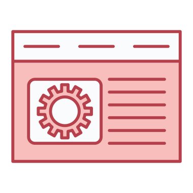 Ayarlar. Web simgesi basit illüstrasyon
