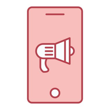 Megafon ikonu vektör illüstrasyonu