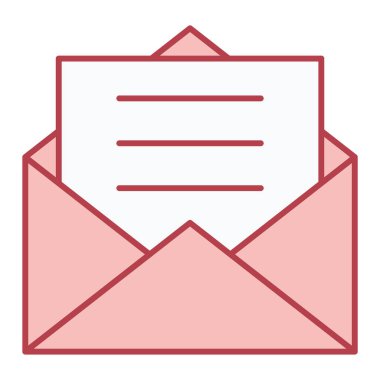 zarf e- posta simgesi vektör illüstrasyonu