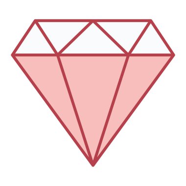 Elmas simgesi vektör illüstrasyonu