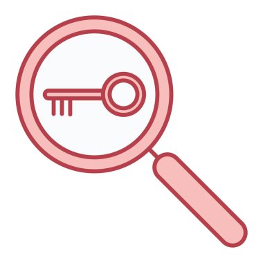 Büyüteç simgesi. Ana hatlı büyüteç vektör resimleme grafiği. arama sembolü