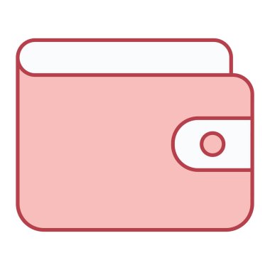 Cüzdan ikonu. Web için basit kredi kartı vektör simgeleri çizimi