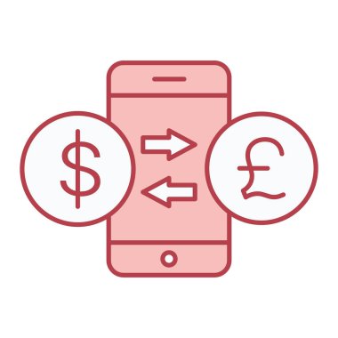 dolar ve para vektör illüstrasyon tasarımlı akıllı telefon