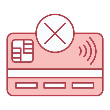 Kredi kartı vektörü ince çizgi simgesi