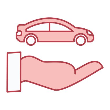 araba simgesi vektör illüstrasyonu