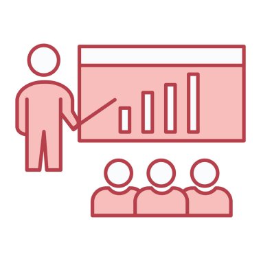 sunum simgesi vektör illüstrasyonu