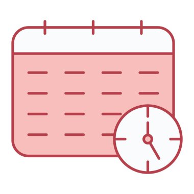 Takvim simgesi vektör illüstrasyonu