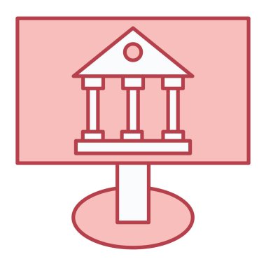 Banka simgesinin vektör illüstrasyonu