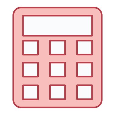 Hesap makinesi simgesi. Web için matematik vektör simgelerinin basit illüstrasyonu