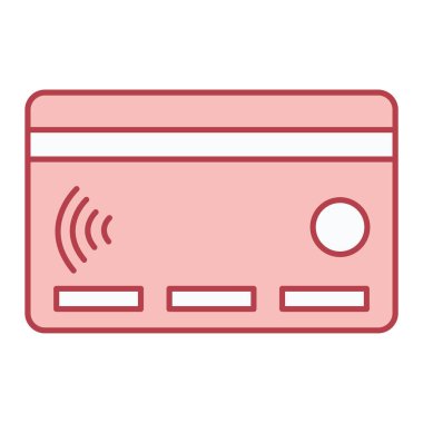 Kredi kartı ikonu vektör çizimi tasarımı