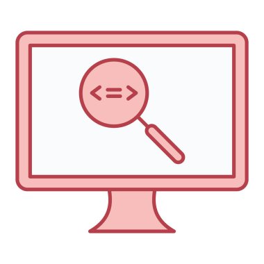 bilgisayar monitörü Büyüteç vektör çizim tasarım ile