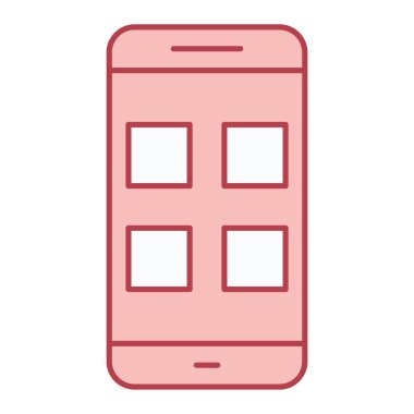 Akıllı telefon. Web simgesi basit illüstrasyon