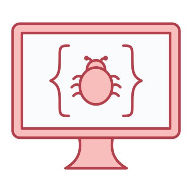 Virüs vektörü ince çizgi simgesi