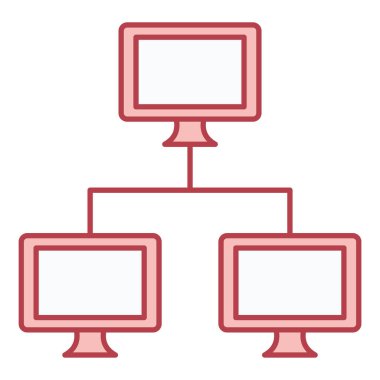 Bilgisayar monitörü simgesi. vektör illüstrasyonu