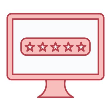 Web simgesi. Bilgisayarın vektör çizimi