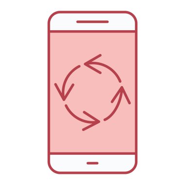 Oklu akıllı telefon, vektör illüstrasyonu