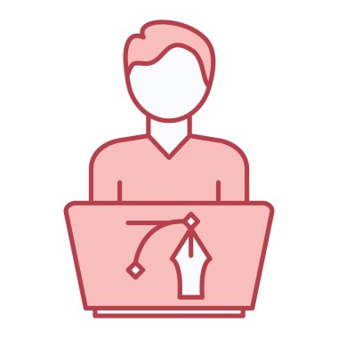 Evrak çantası ikon vektör illüstrasyon tasarımı ile iş adamı