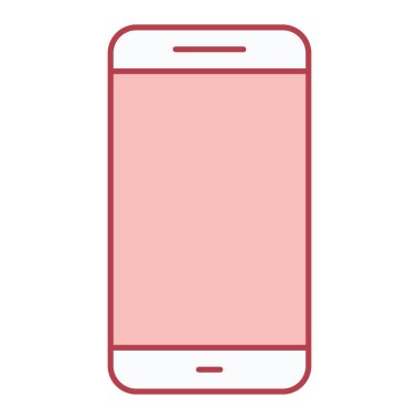 Akıllı telefon aygıtı simgesi. Web tasarımı için cep telefonu vektör simgelerinin düz çizimi