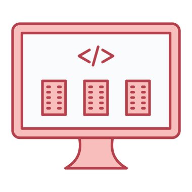 Bilgisayar ekranı ikon vektörü. İnce çizgi işareti. izole edilmiş sınır sembolü çizimi