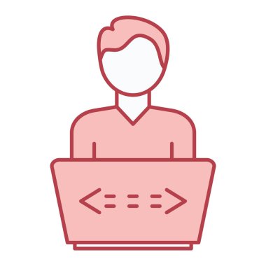 Evrak çantalı bir adamın vektör çizimi