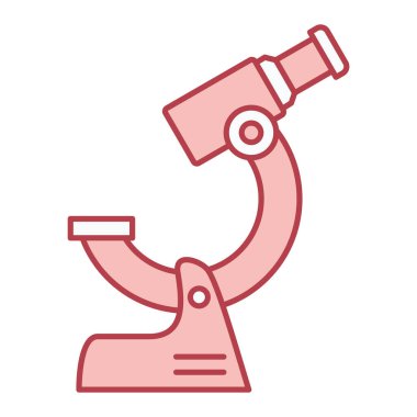 Mikroskop simgesi. Web için laboratuvar vektör simgelerinin özet çizimi