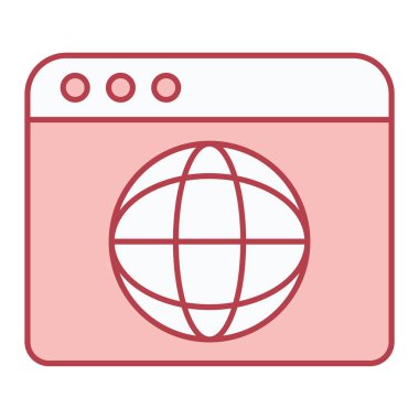 tarayıcı pencere simgesi vektör illüstrasyonu