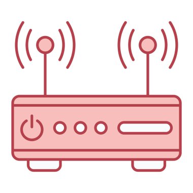 router simgesi vektör illüstrasyonu