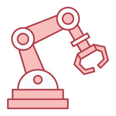 Robot kol ikonu. Robot el vektör sembolü çizimi. beyaz arkaplanda izole