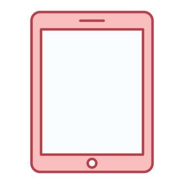 tablet pc simgesi. Web tasarımı için cep telefonu vektör simgelerinin düz çizimi