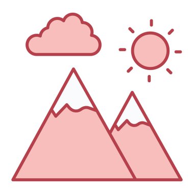 dağ ikonu vektör illüstrasyonu