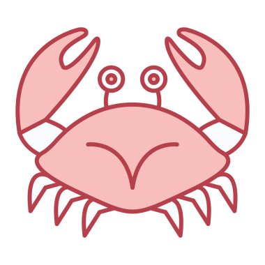 Yengeç simgesi vektör illüstrasyonu