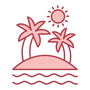 yaz tatili ikonu vektör illüstrasyonu