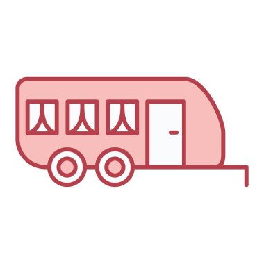 Bir tren simgesinin vektör illüstrasyonu